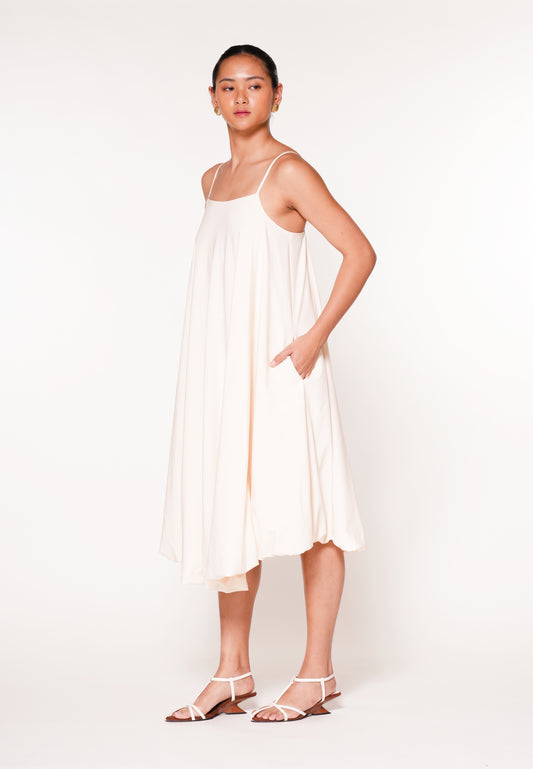 RAF Jockey Sleeveless Dress W/ Belt  (Cream)