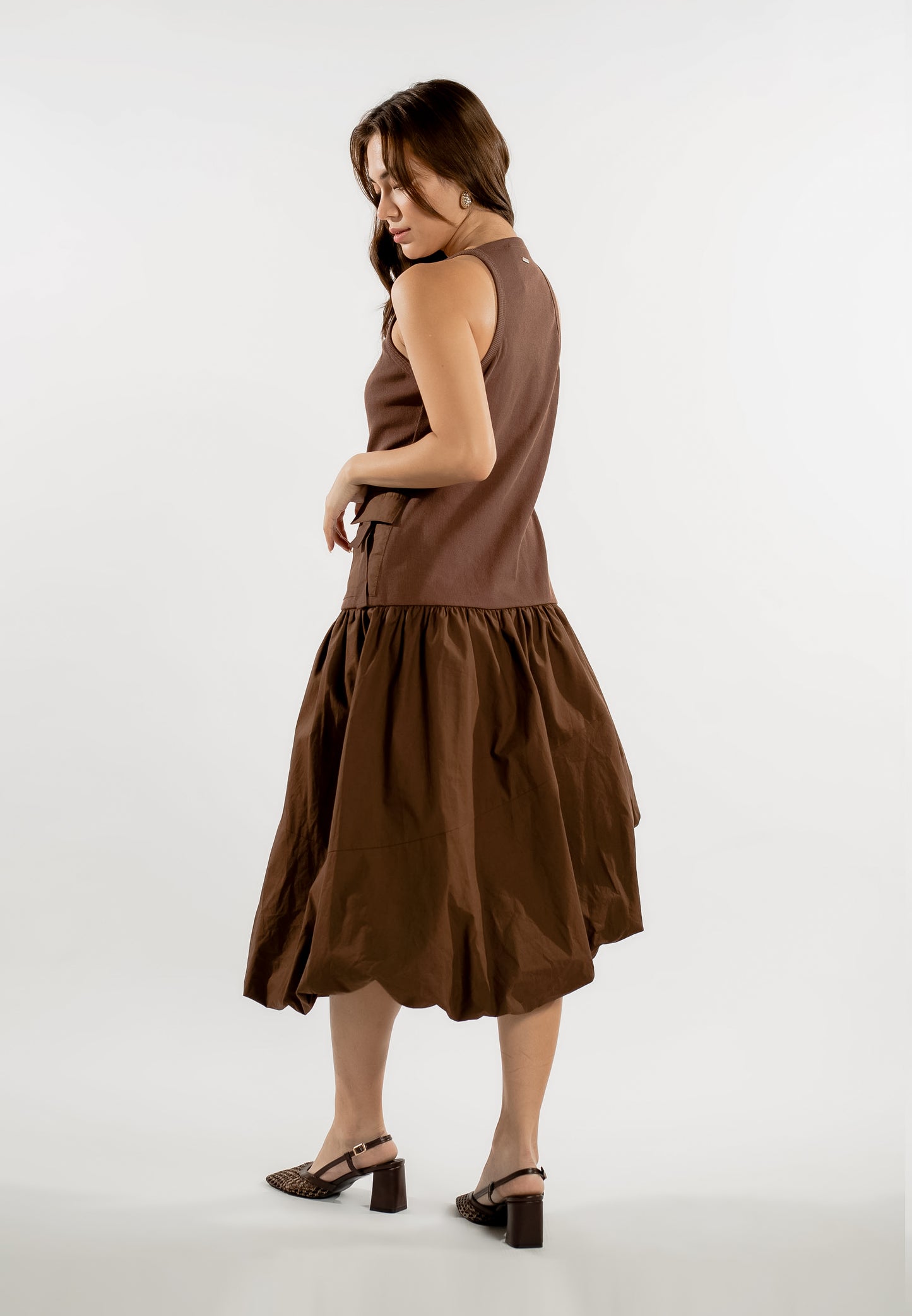 RAF Lane Sleeveless Dress (Brown)