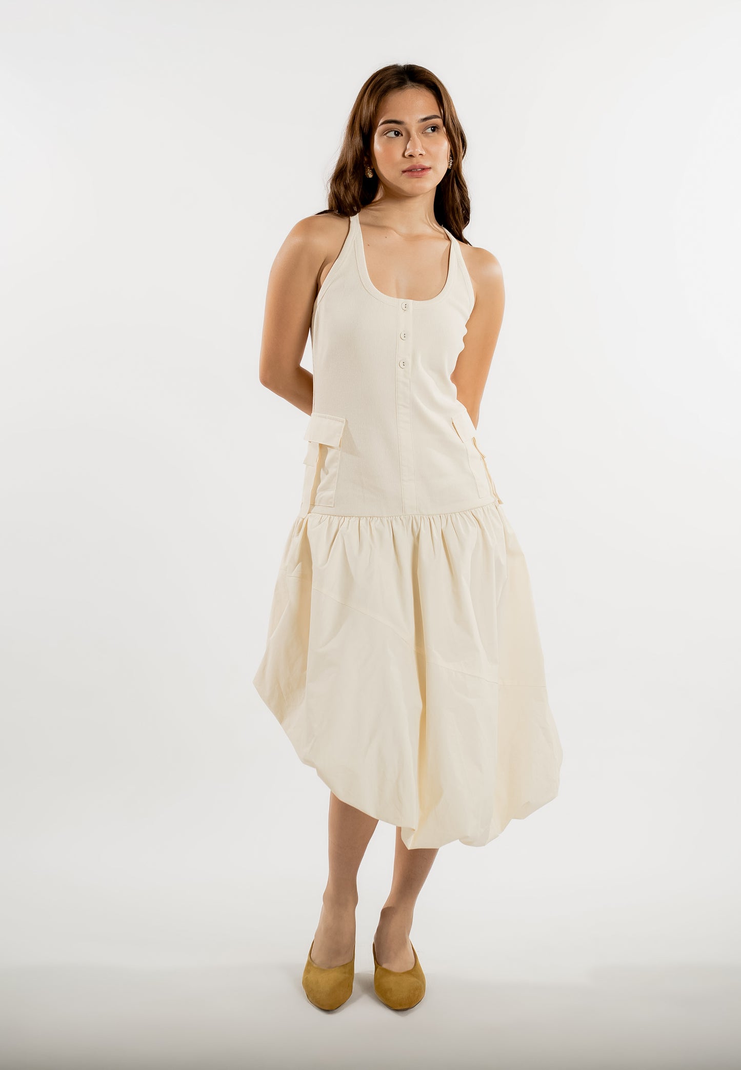 RAF Lane Sleeveless Dress  (Cream)