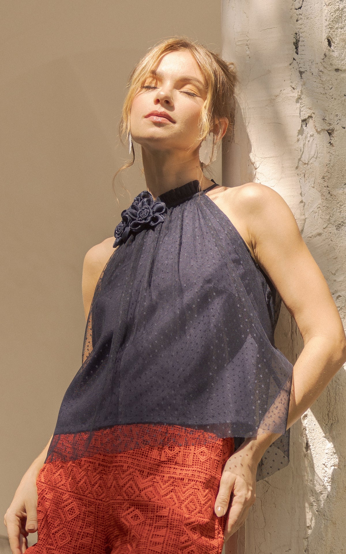 RAF X Debbie Co RAF Marigold Sleeveless Top (M.Blue)
