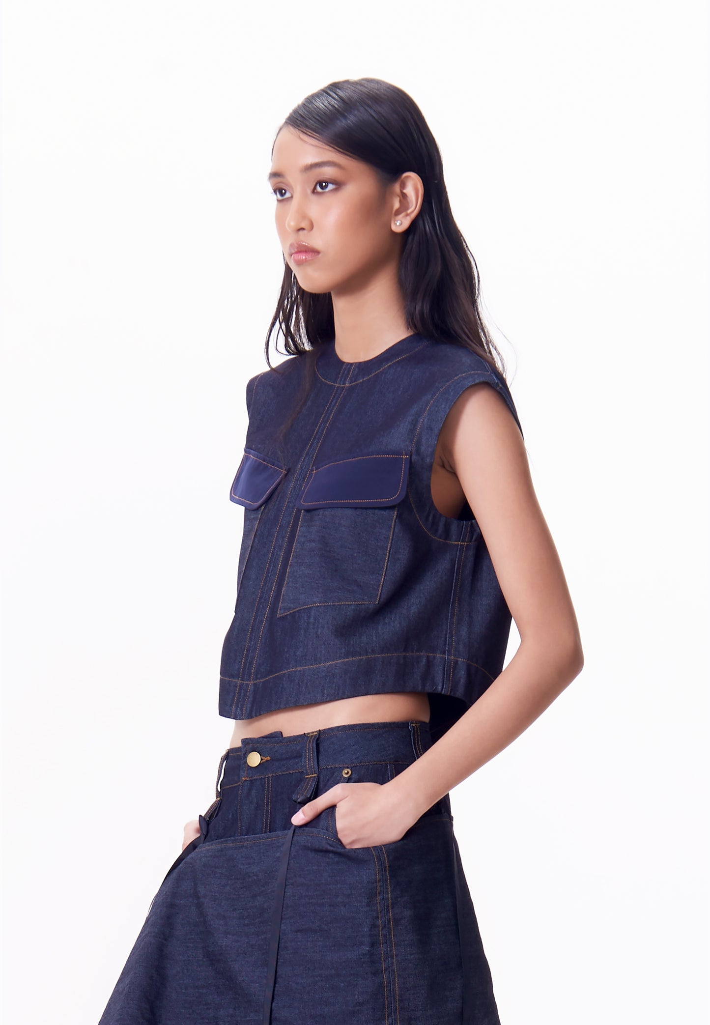 R.A.F. X nicolò  NP001 Sleeveless Top (Denim)