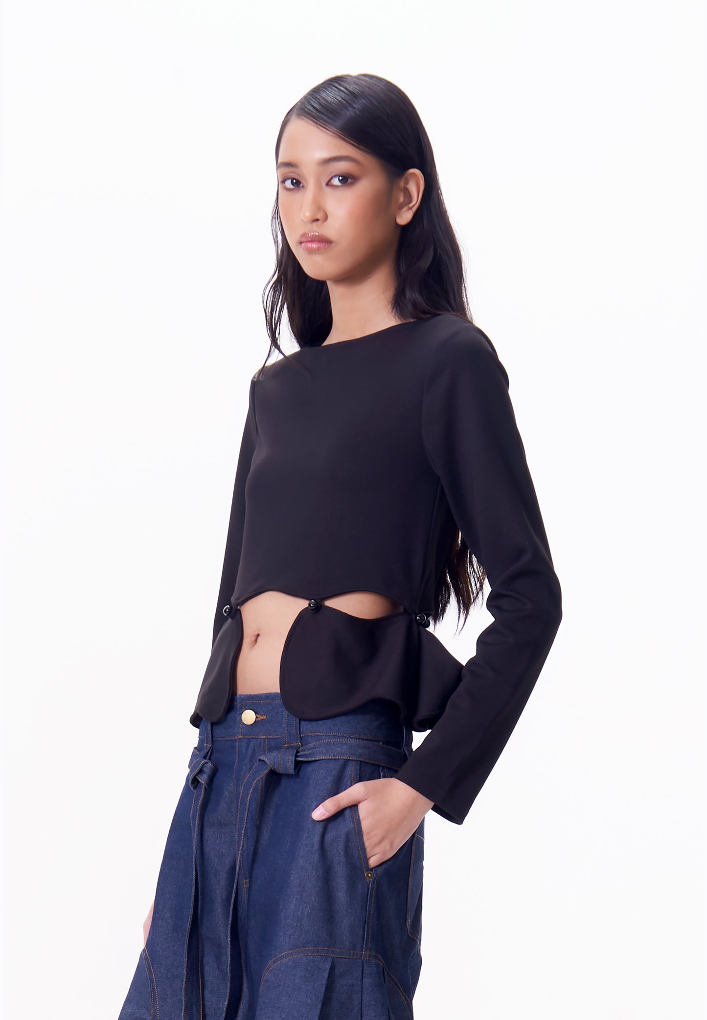 R.A.F. X nicolò  NP003 Long Sleeve Top (Black)