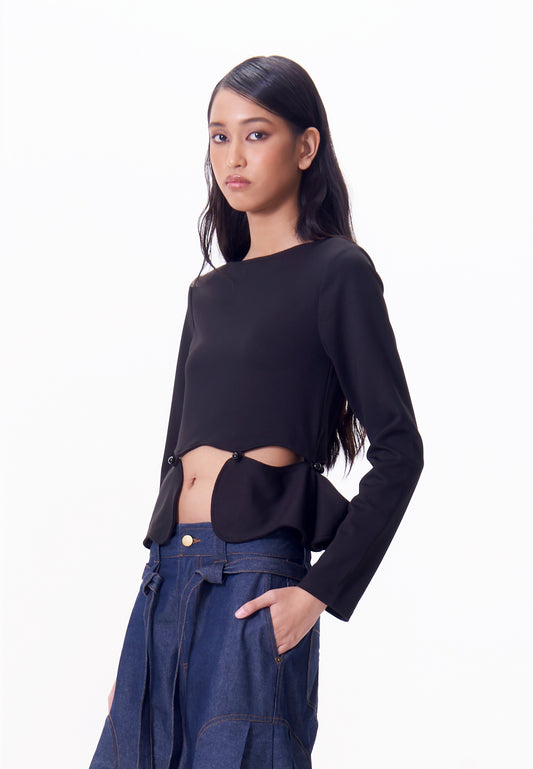 R.A.F. X nicolò  NP003 Long Sleeve Top (Black)