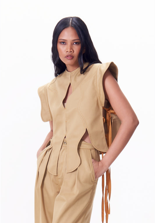 R.A.F. x nicolò NP005 Sleeveless Top (Khaki)