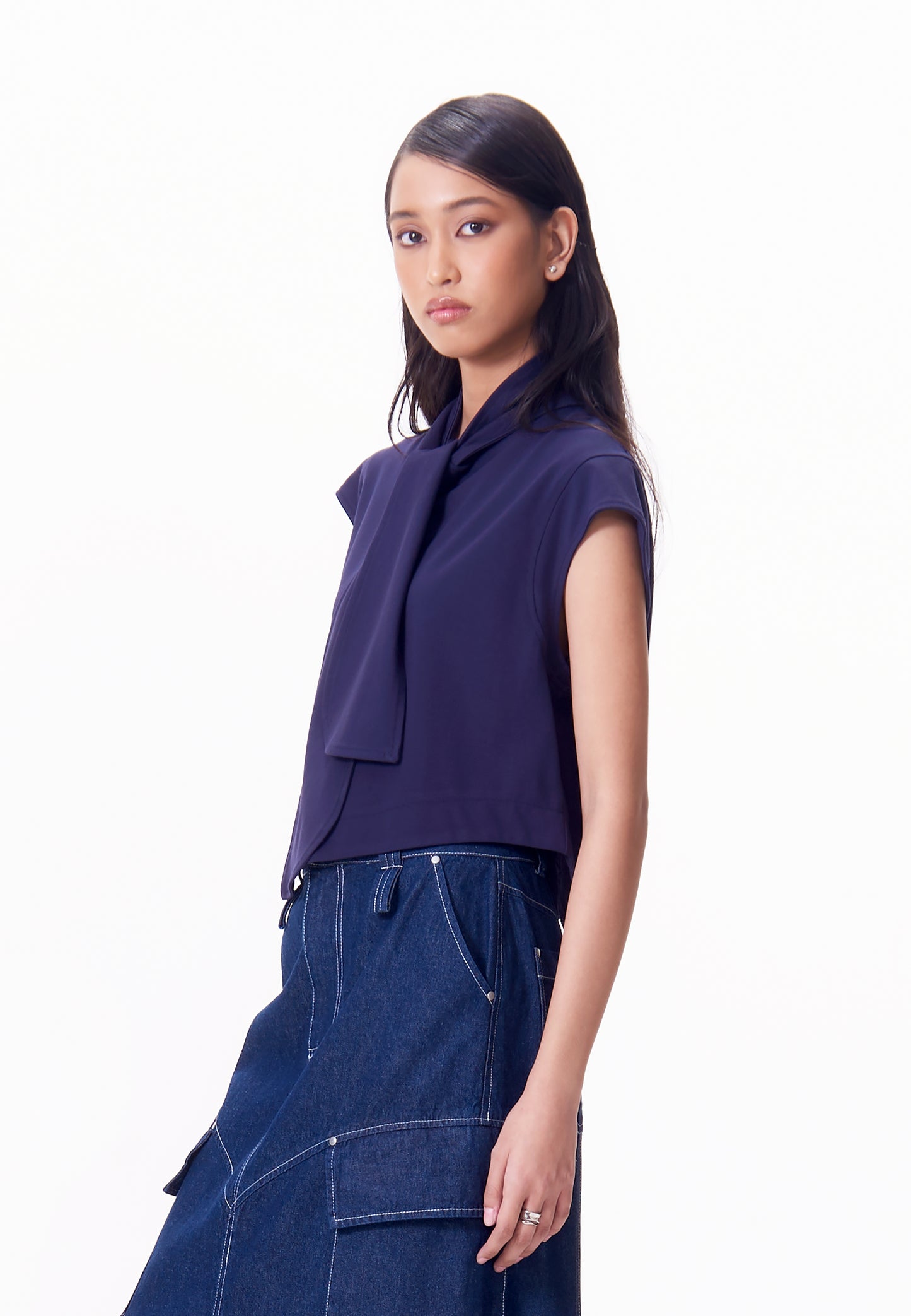 R.A.F. X nicolò  NP009 Sleeveless Top (Navy)