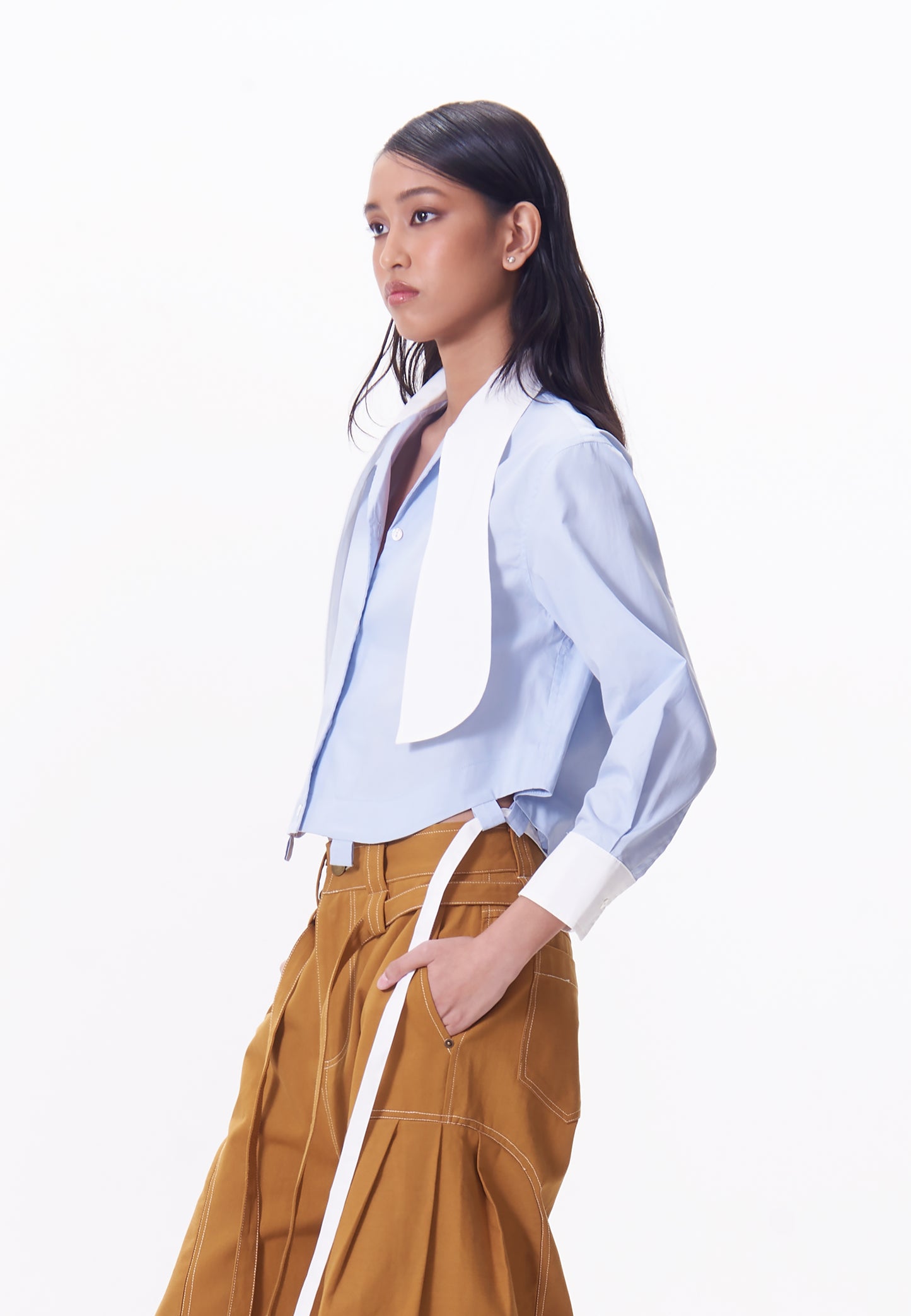 R.A.F. X nicolò  NP013 Long Sleeve Top (Lt.Blue)