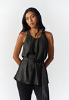 RAF Rodeo Sleeveless Top W/ Sash Belt (Black)