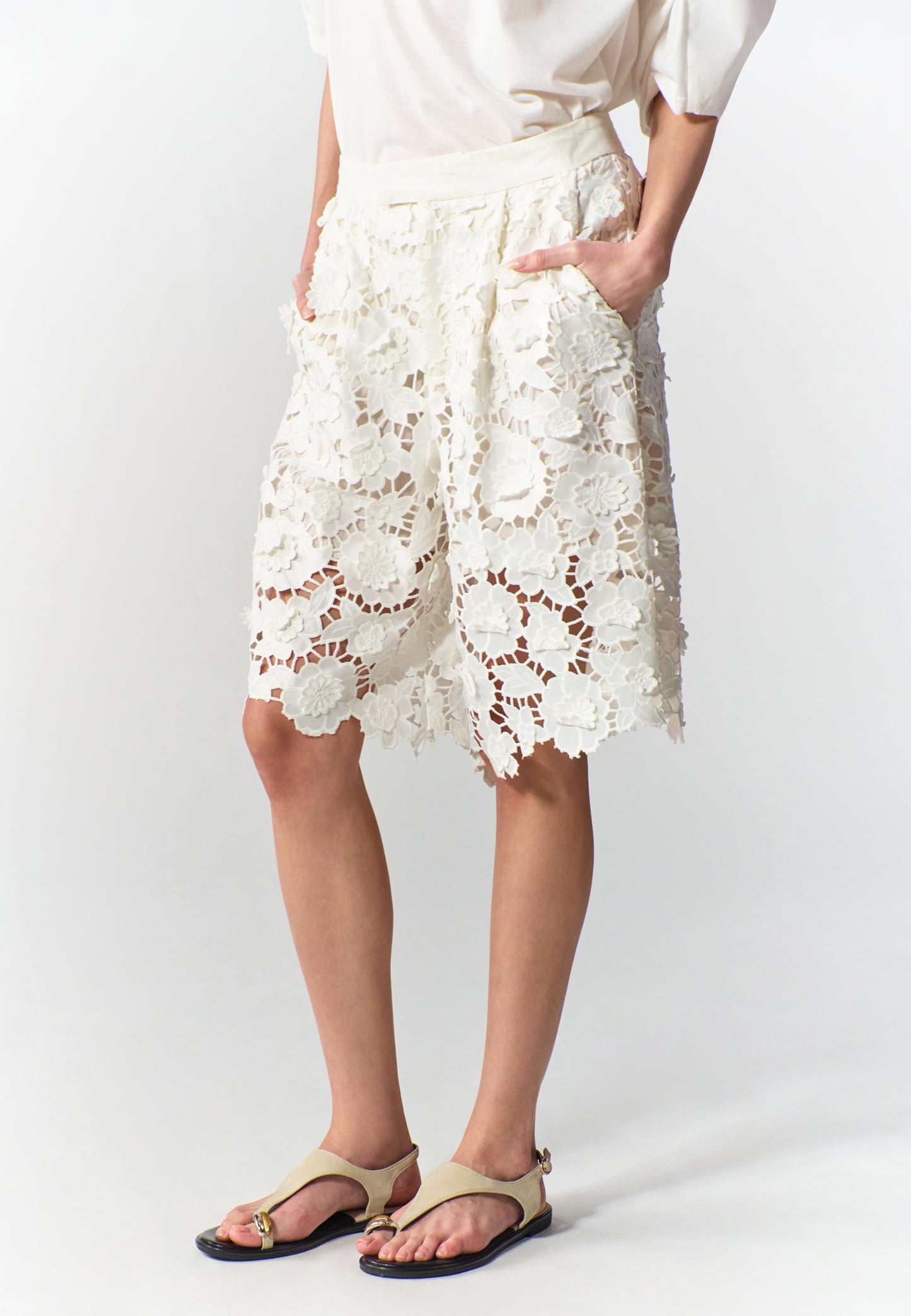 RAF Rouse Long Shorts (White)