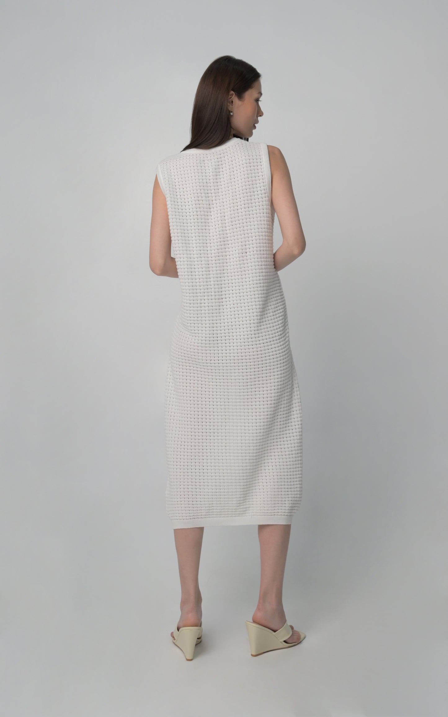 RAF Bourbon Sleeveless Dress (White)