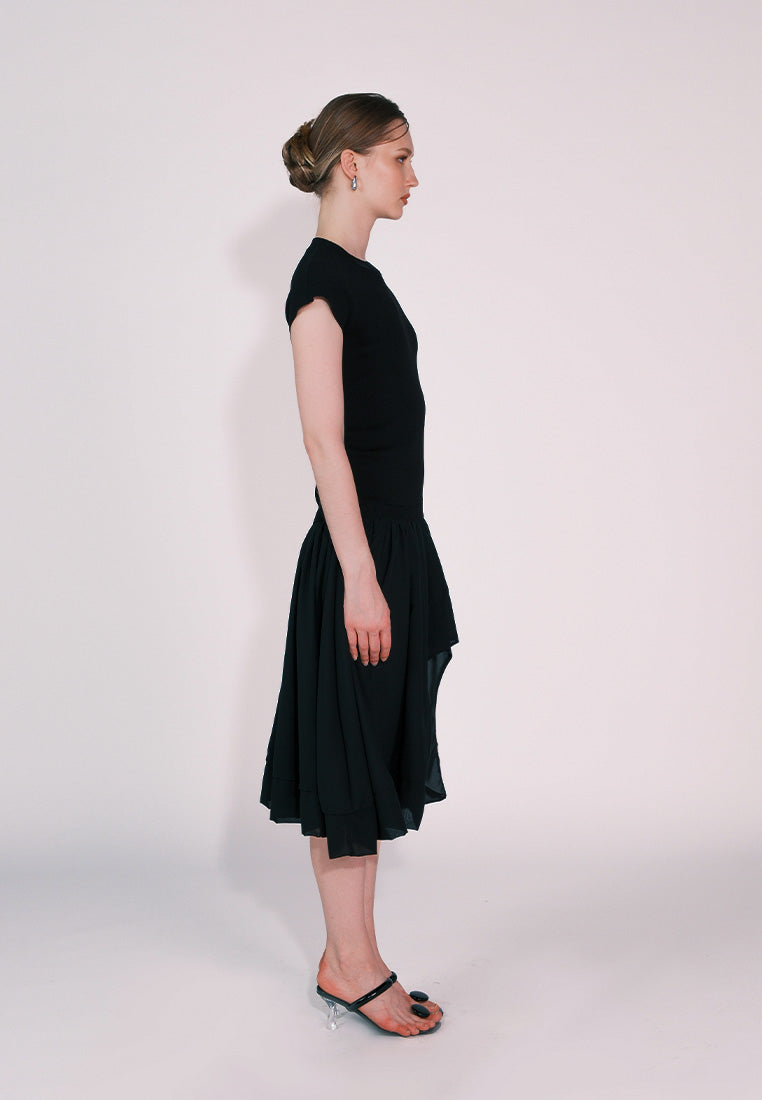 RAF Casablanca Short Sleeve Dress (Plain Black)