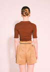 RAF Catch Short Sleeve Bodysuit (Plain Brown)