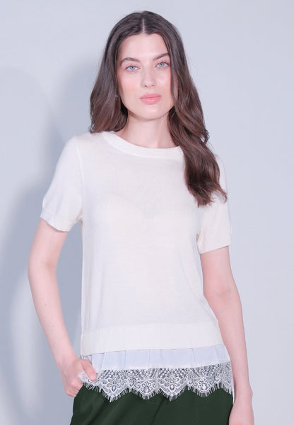 RAF Damascus Short Sleeve Top (Off-white)