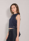 RAF Darren Wrap Sleeveless Top (Navy)