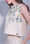 RAF Daxtone Sleeveless Top (Printed Cream)