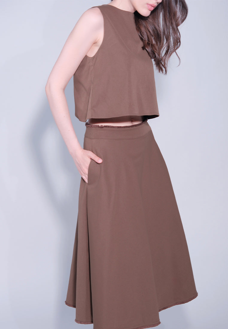 RAF Daxtone Sleeveless Top (Plain Choco Brown)