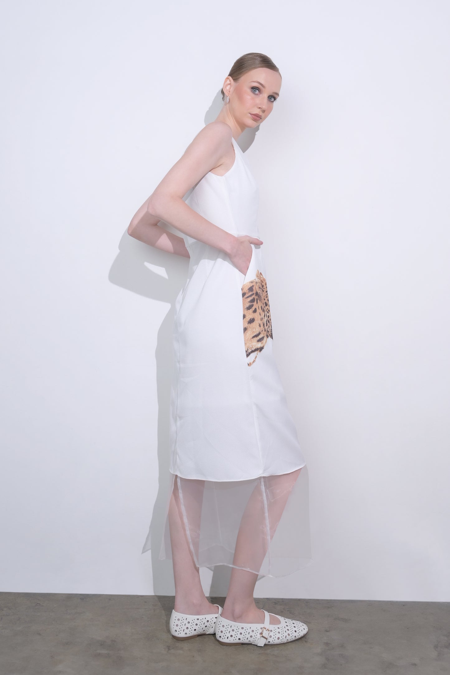 RAF Easton Sleeveless Dress (Offwhite)