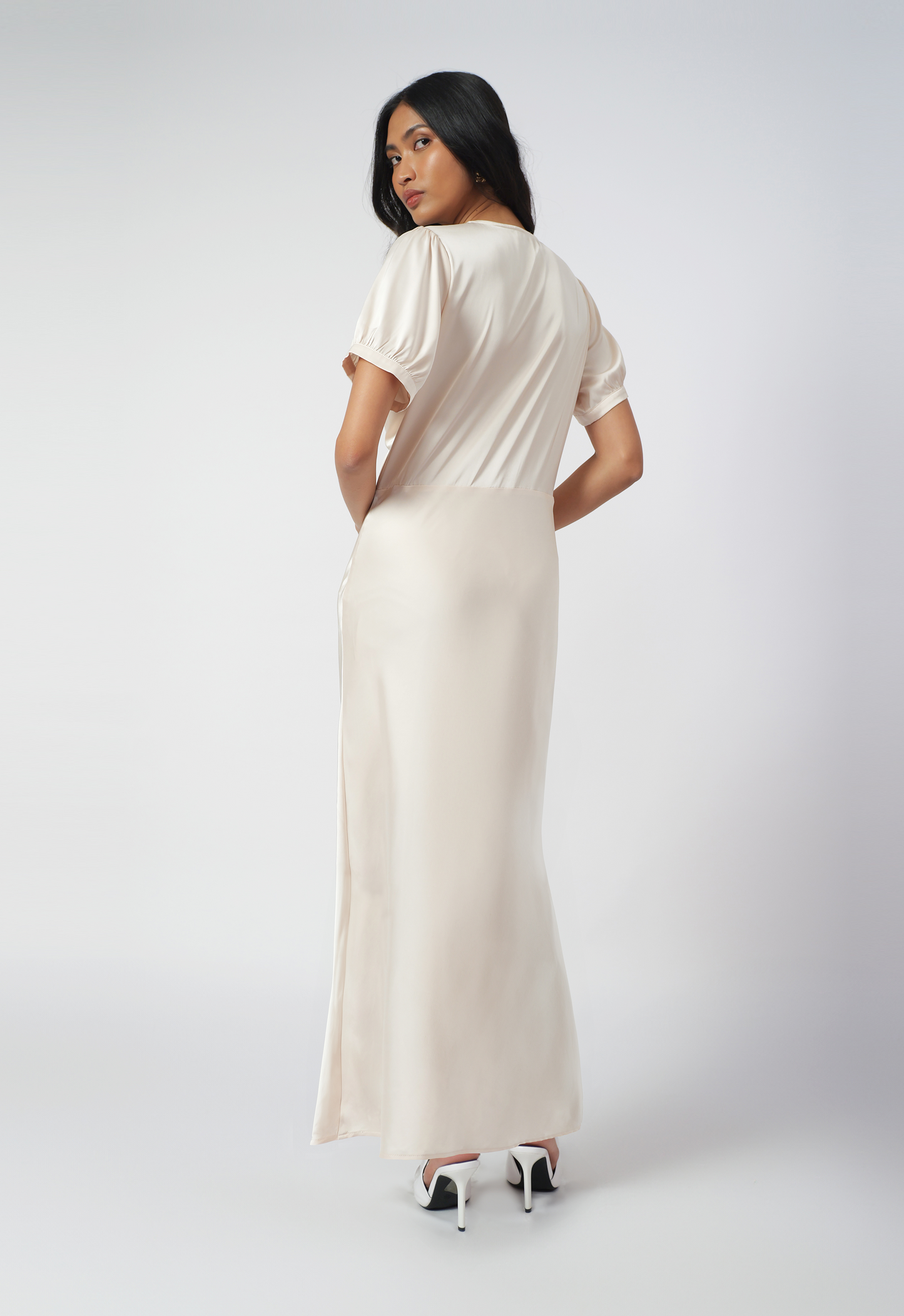 RAF Isabelle Short Sleeve Dress (Cream)