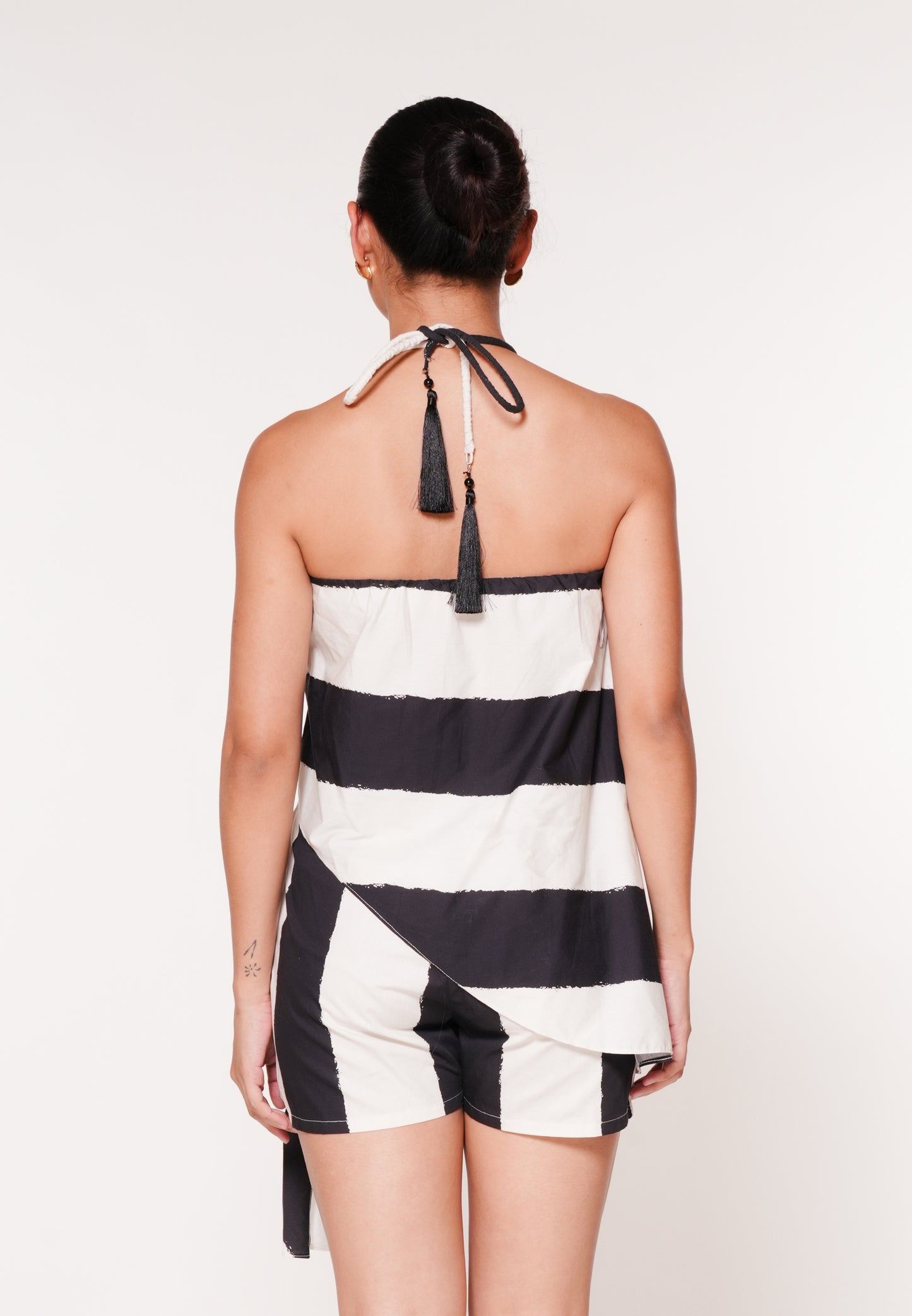 Raf Jig Sleeveless Top (Blk/Crm)