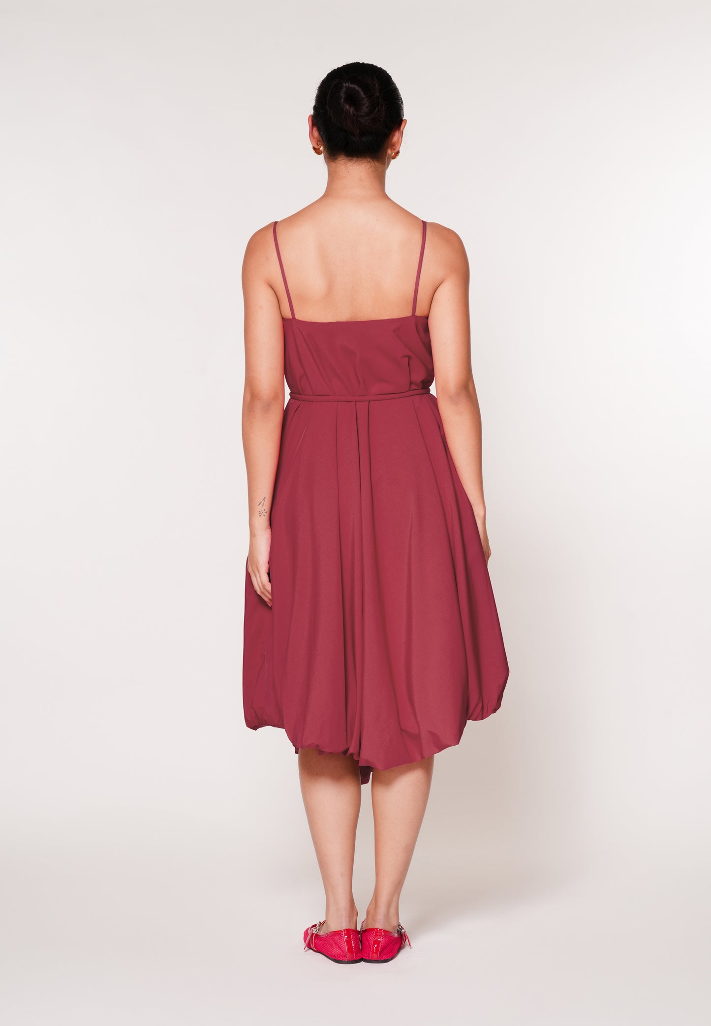 RAF Jockey Sleeveless Dress W/ Belt  (Red)
