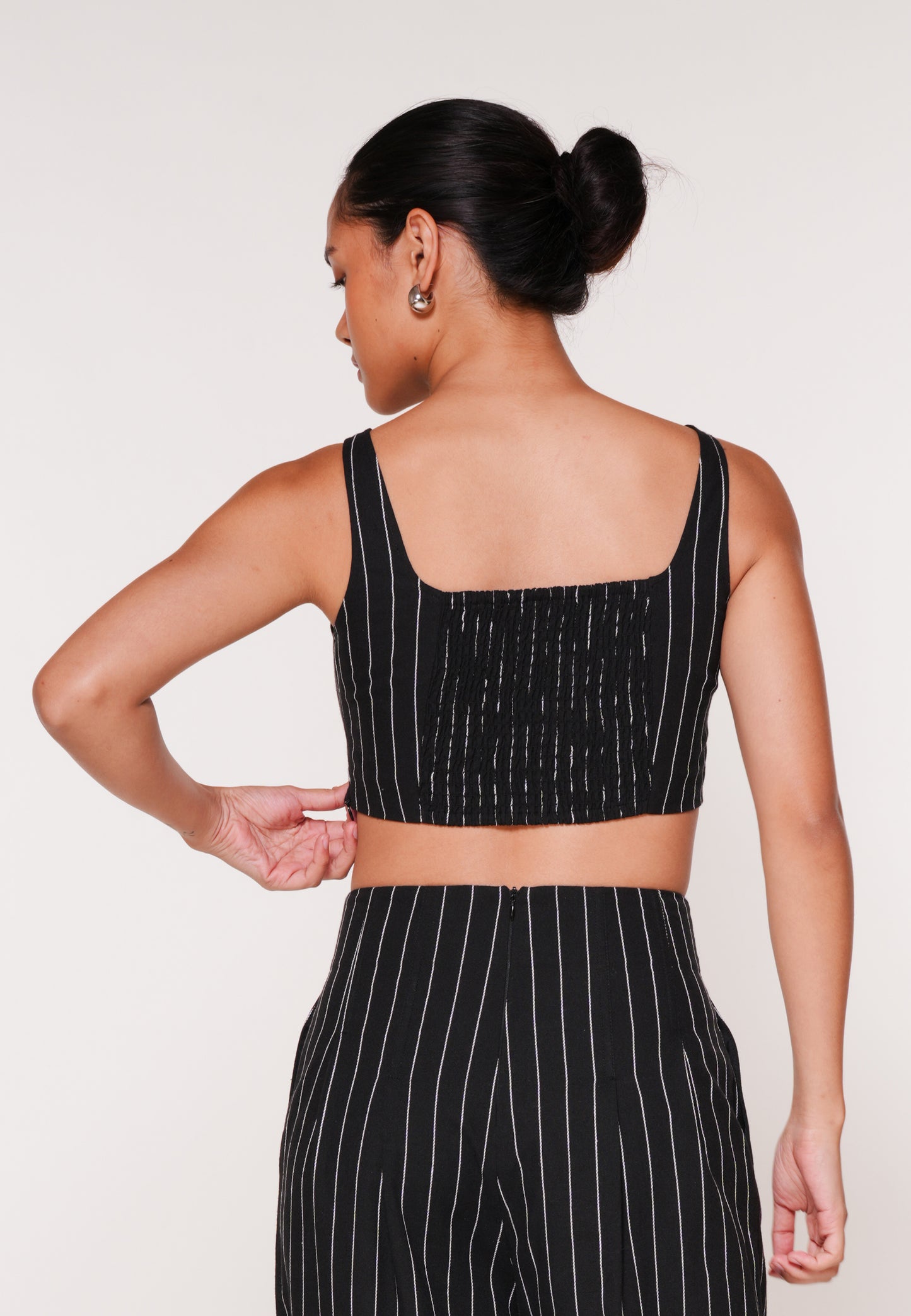 RAF Khan Sleeveless Top (Striped Black)