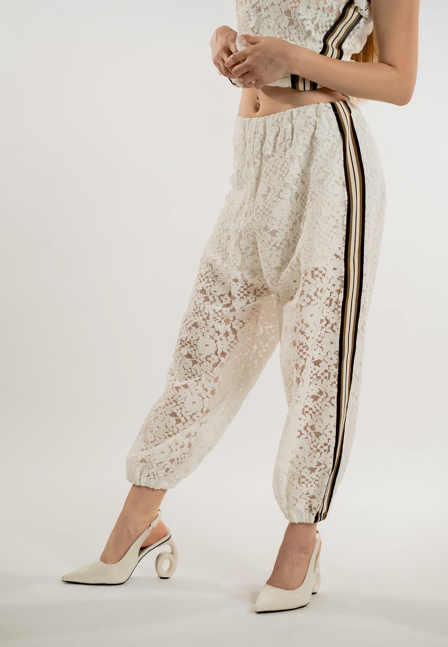 RAF Lace Pants  (Offwhite)