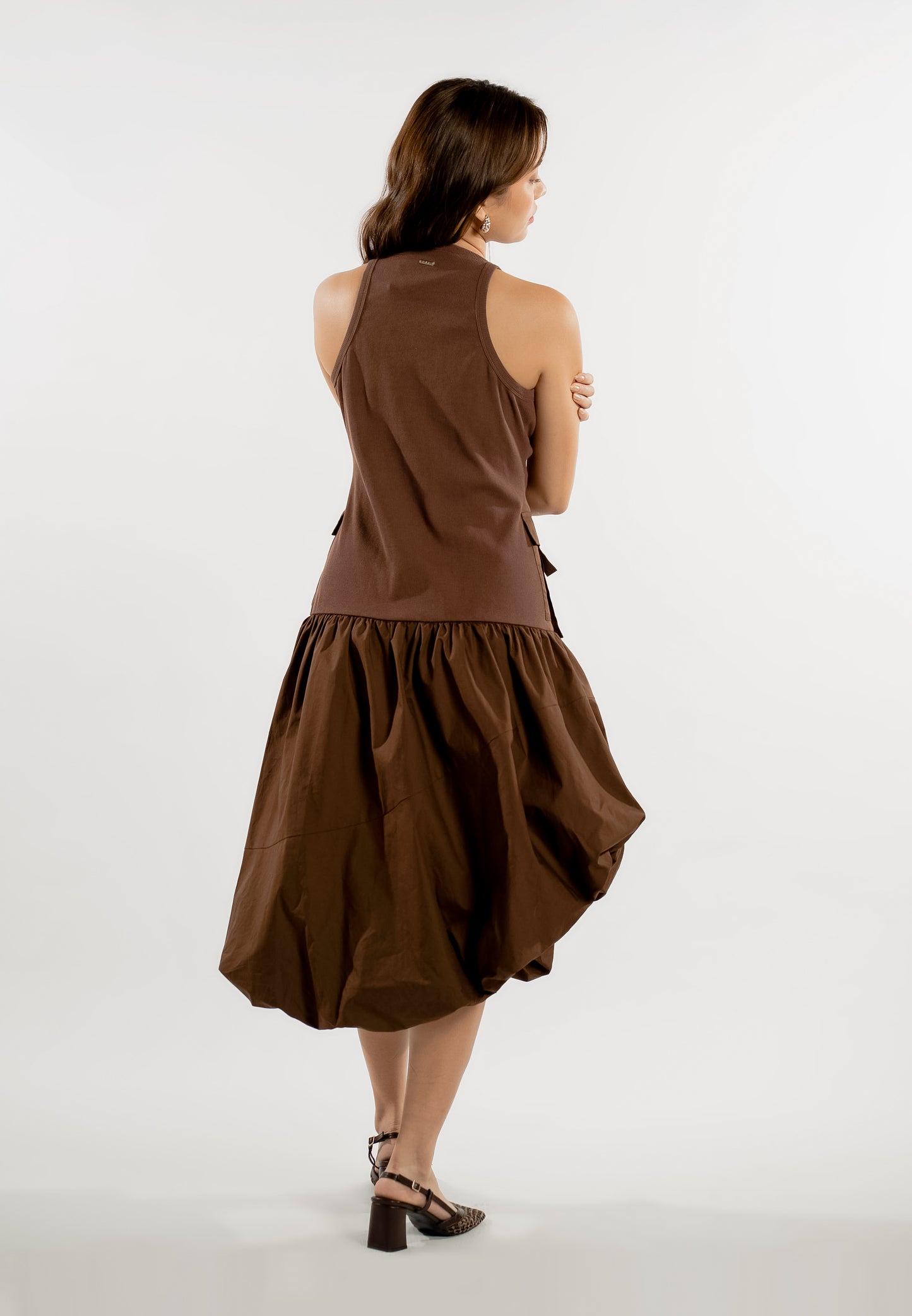 RAF Lane Sleeveless Dress (Brown)