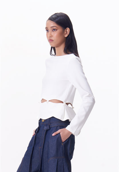 R.A.F. X nicolò  NP003 Long Sleeve Top (White)