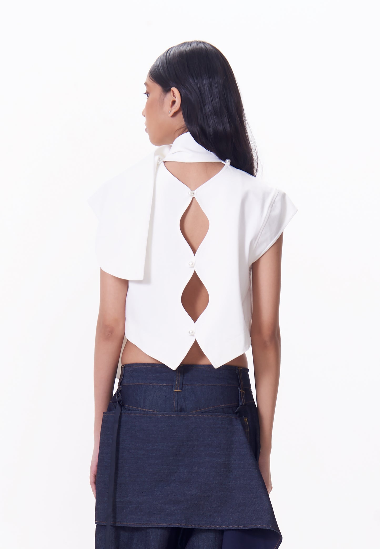 R.A.F. X nicolò  NP009 Sleeveless Top (White)