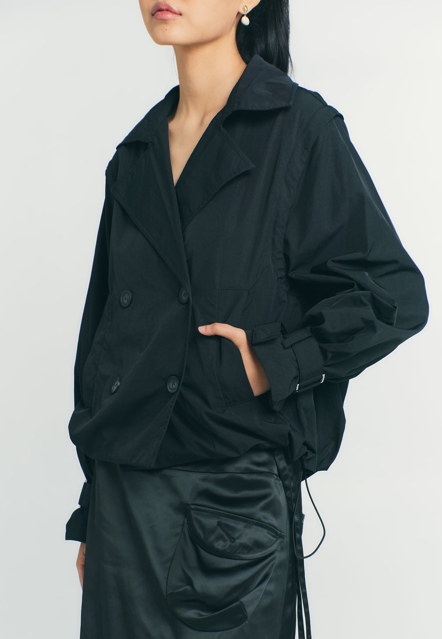 RAF Quiver Long Sleeve Jacket 2 Way  (Black)