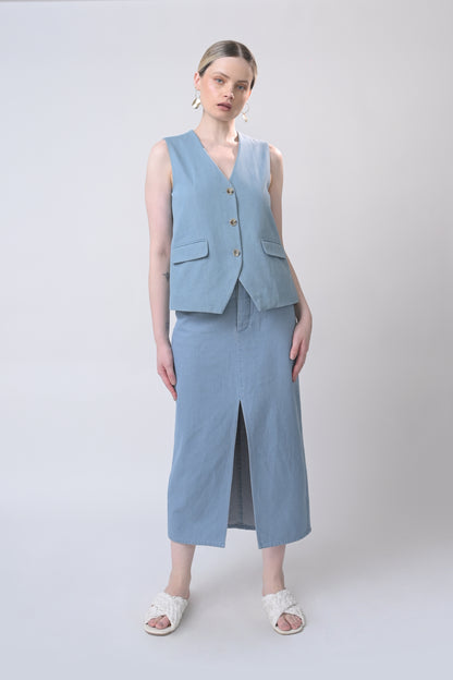 RAF Briar Sleeveless Vest Top (Denim)