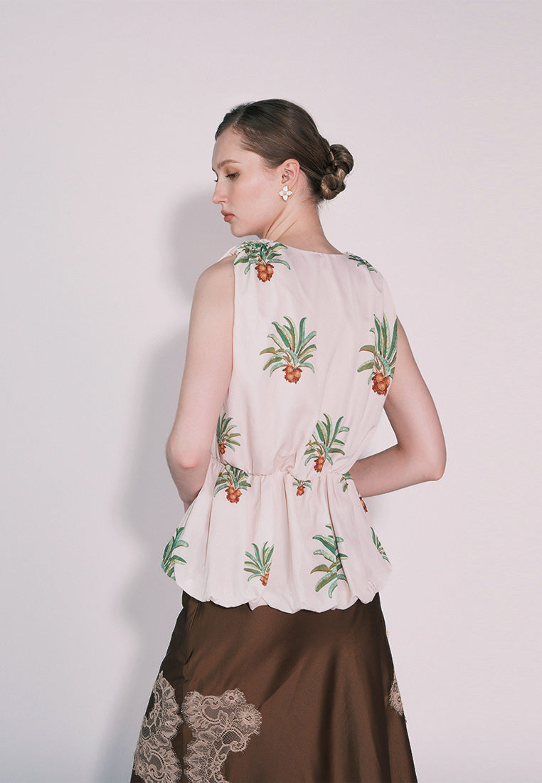 RAF Casablanca Sleeveless Top (Printed Blush)