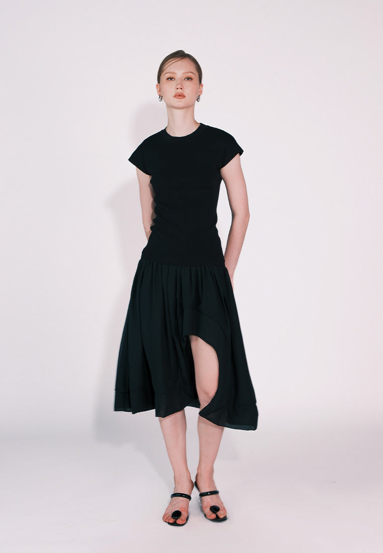 RAF Casablanca Short Sleeve Dress (Plain Black)