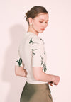 RAF Catch Short Sleeve Bodysuit  (Printed Cream)