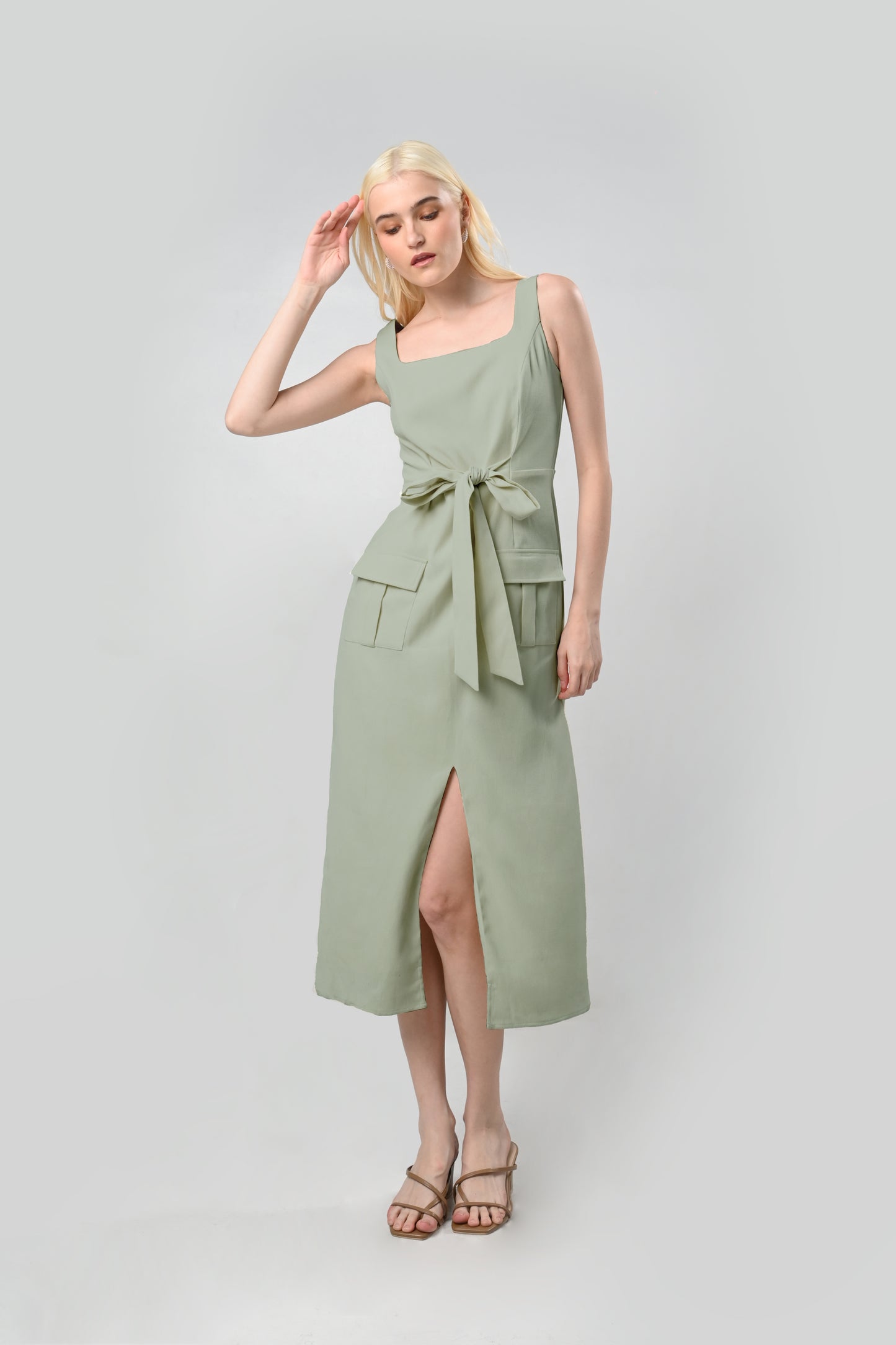 RAF Como Sleeveless Dress (Sage)