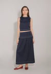 RAF Darren Wrap Sleeveless Top (Navy)