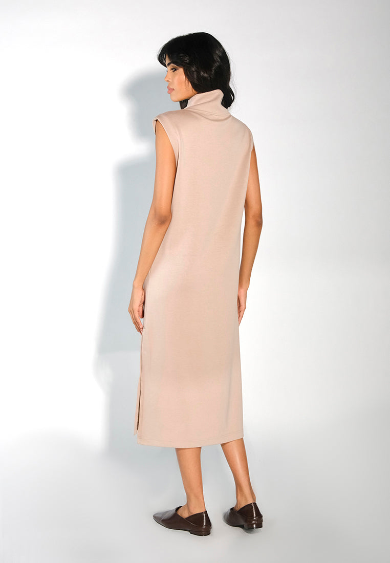 RAF Dill Sleeveless Dress  (Beige)