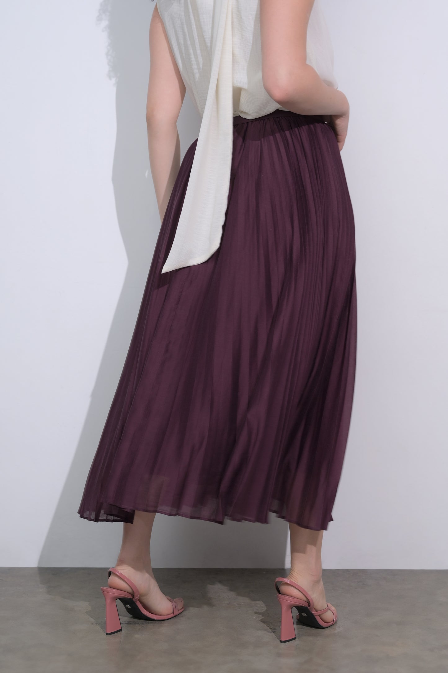 RAF Eden Pleated Skirt (Wine)