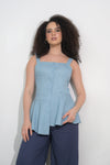 RAF Fargo Sleeveless Top (Blue Denim)