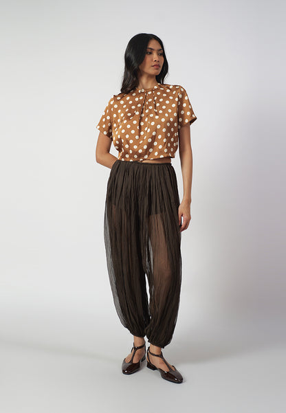 RAF Isabelle Short Sleeve (Polka) Top (P.Brown)