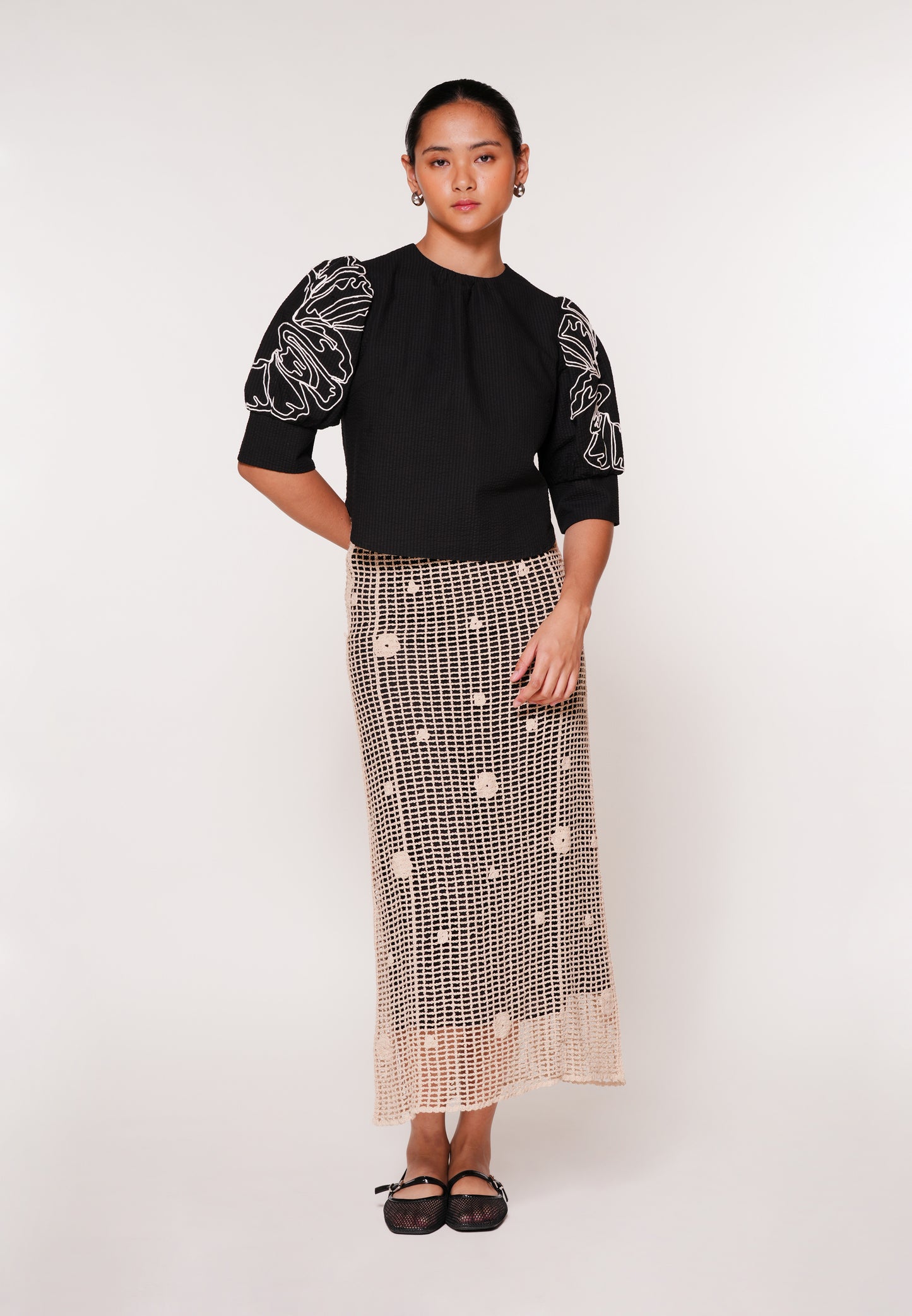 RAF Karma Quarter Sleeve Top (Black)
