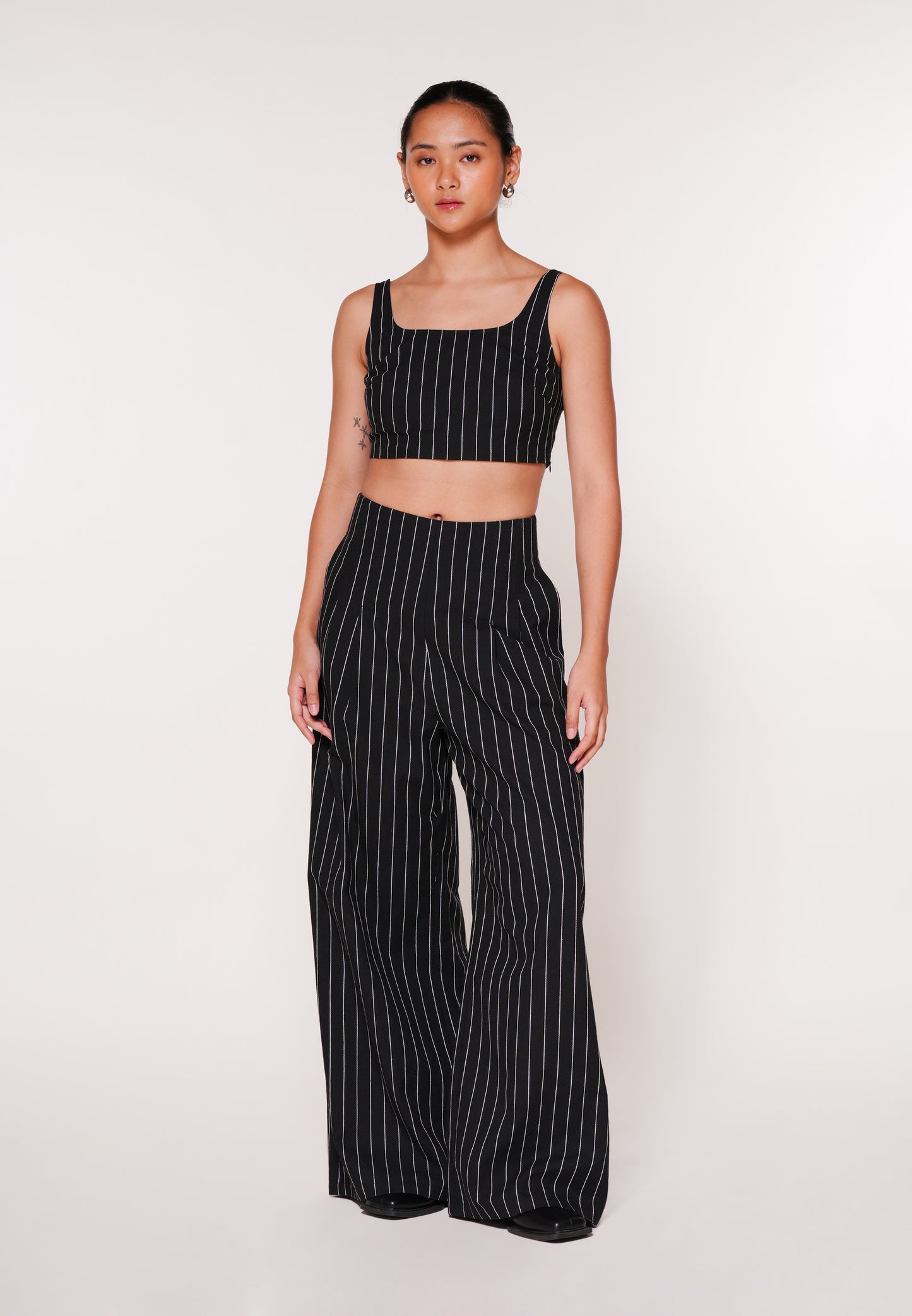 RAF Khan Sleeveless Top (Striped Black)