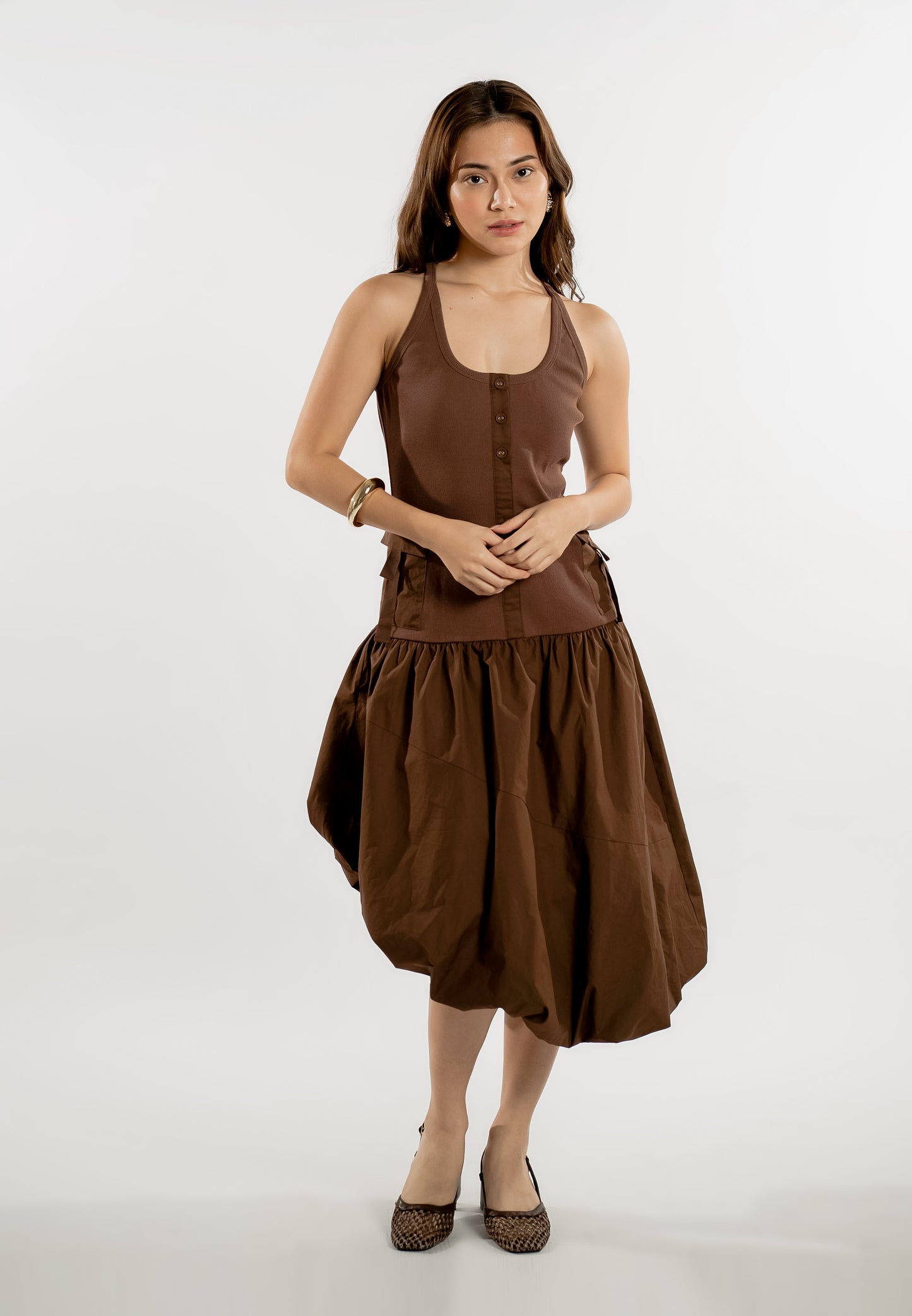 RAF Lane Sleeveless Dress (Brown)