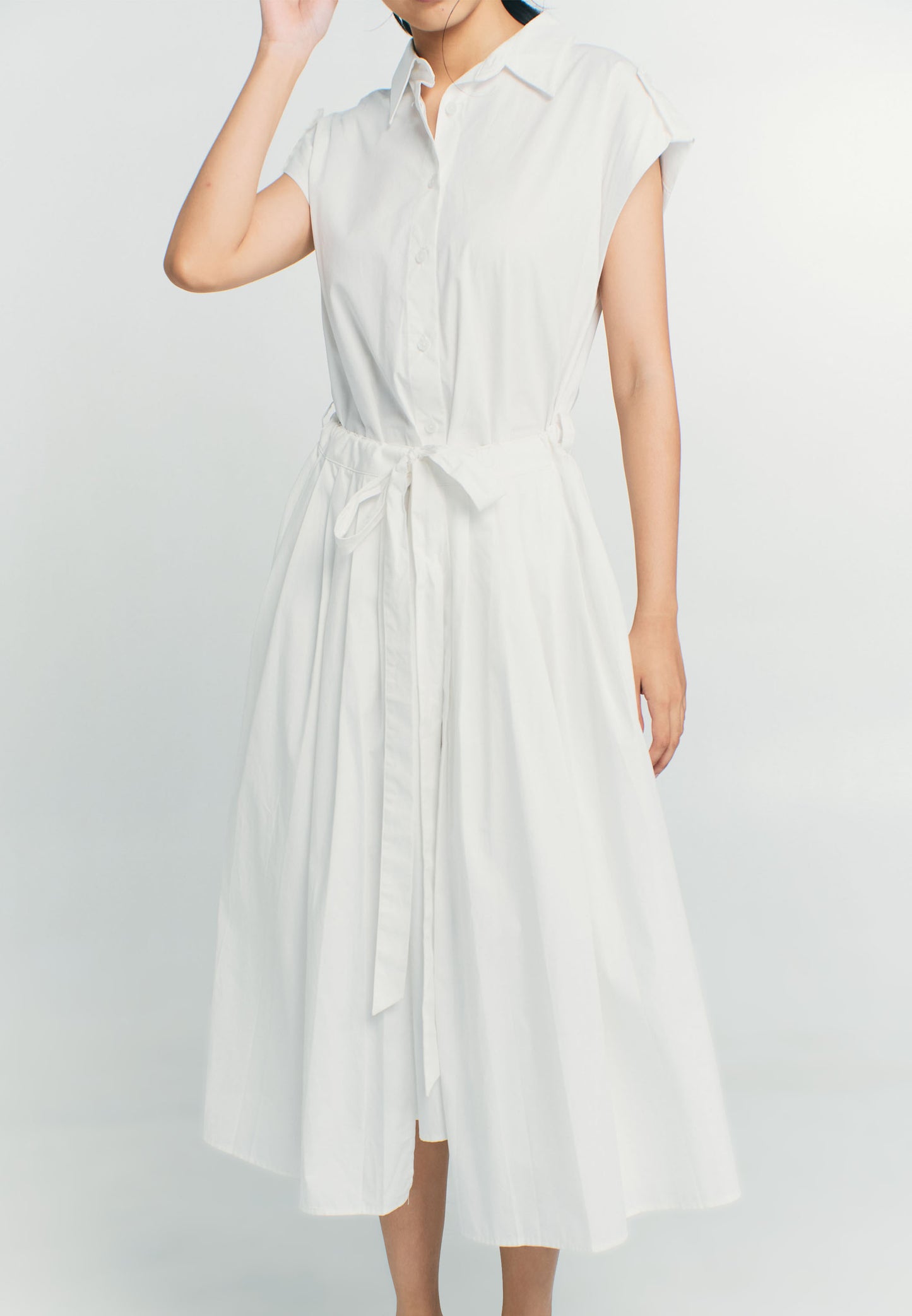 RAF Poppy Extended Sleeve Dress (White)