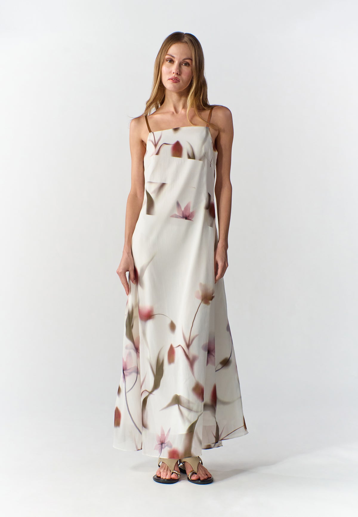 RAF Rife Sleeveless Maxi Dress (Spot Print White)
