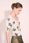 RAF Catch Short Sleeve Bodysuit  (Printed Cream)