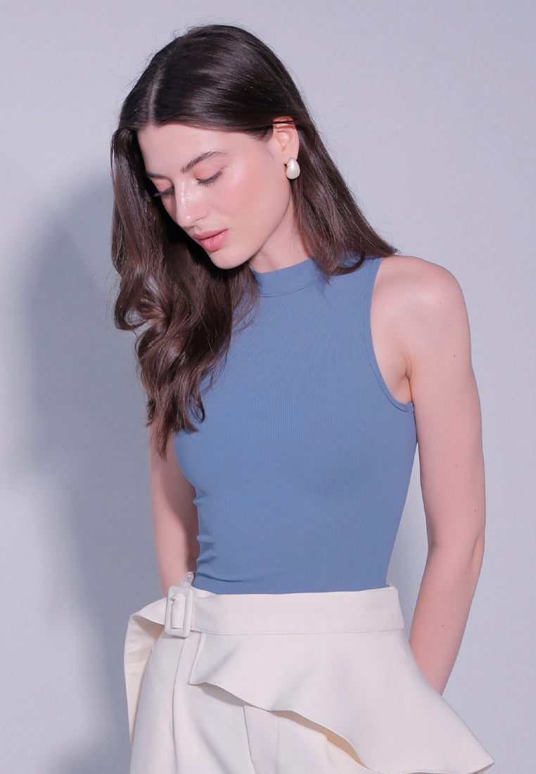 RAF Dame Sleeveless Bodysuit Top (Blue)