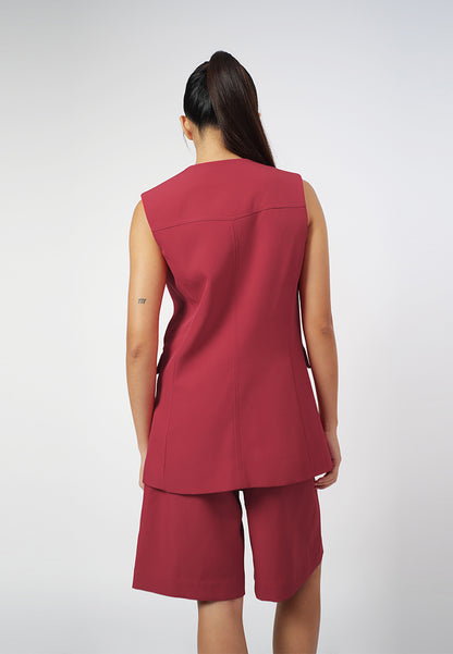 RAF George Sleeveless Vest Top (Red)