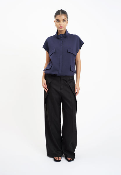 RAF Holt Extended Sleeve Top (Navy)