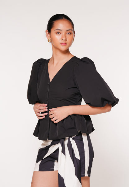 Raf Igara Quarter Sleeve Top (Black)