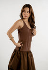 RAF Lane Sleeveless Dress (Brown)